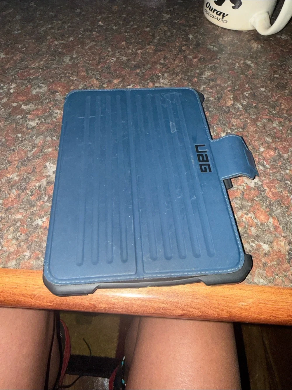 Tablet with Black Protective Case - Unbranded